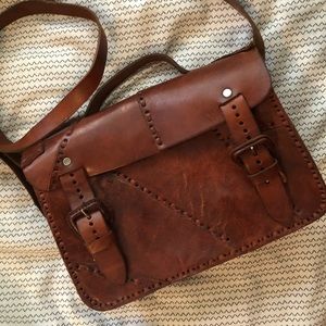 Leather side bag